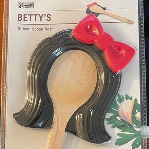 Black and Red Silicone Spoon Rest